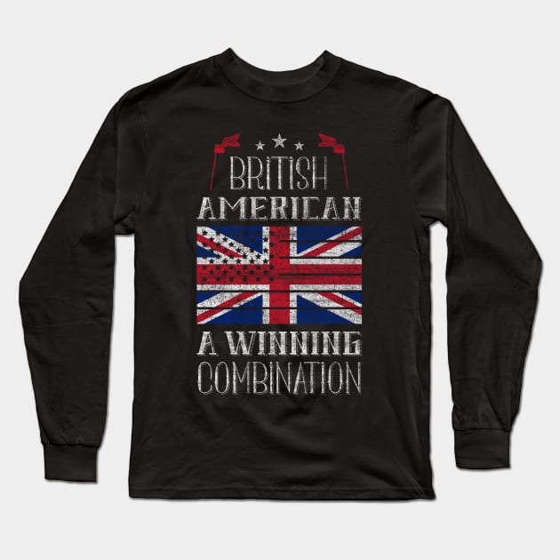 Britain American, A Winning Combination Long Sleeve T-Shirt by Family Heritage Gifts